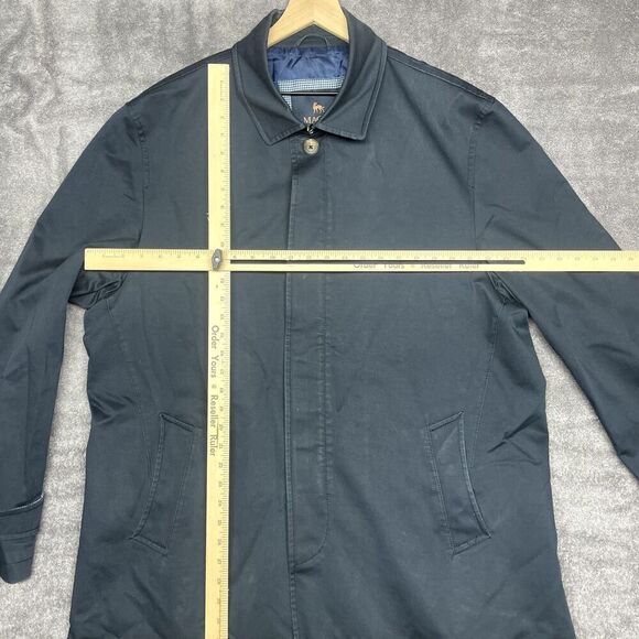 Magee 1886 Muckross Mac Raincoat Overcoat Navy Blue Mens Size 50/60R Retail $445 - Picture 8 of 11